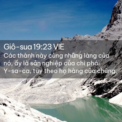 Picture 02 - Giô-sua 19:23 VIE - Các thành này cùng những làng của nó, - Bible Verse Picture