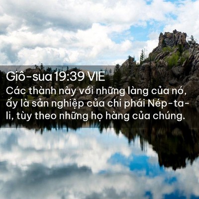 Picture 02 - Giô-sua 19:39 VIE - Các thành này với những làng của nó, - Bible Verse Picture