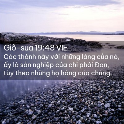 Picture 02 - Giô-sua 19:48 VIE - Các thành này với những làng của nó, - Bible Verse Picture