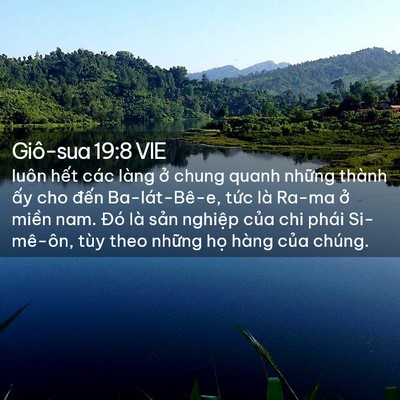 Picture 02 - Giô-sua 19:8 VIE - luôn hết các làng ở chung quanh những - Bible Verse Picture