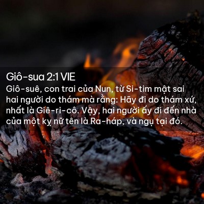 Picture 02 - Giô-sua 2:1 VIE - Giô-suê, con trai của Nun, từ Si-tim mật - Bible Verse Picture