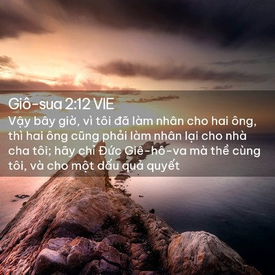 Picture 02 - Giô-sua 2:12 VIE - Vậy bây giờ, vì tôi đã làm nhân cho - Bible Verse Picture