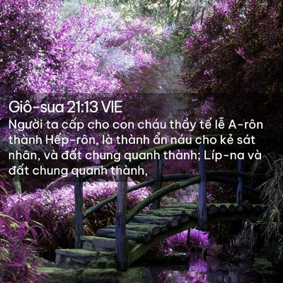 Picture 02 - Giô-sua 21:13 VIE - Người ta cấp cho con cháu thầy tế lễ - Bible Verse Picture