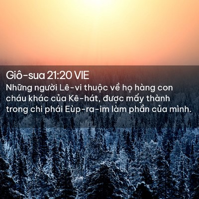 Picture 02 - Giô-sua 21:20 VIE - Những người Lê-vi thuộc về họ hàng - Bible Verse Picture