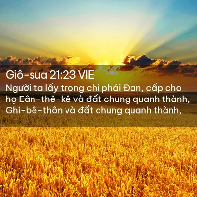 Picture 02 - Giô-sua 21:23 VIE - Người ta lấy trong chi phái Đan, cấp cho - Bible Verse Picture