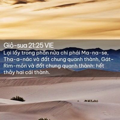 Picture 02 - Giô-sua 21:25 VIE - Lại lấy trong phân nửa chi phái Ma-na-se, - Bible Verse Picture