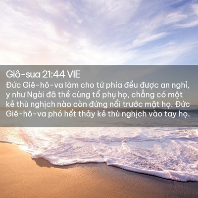 Picture 02 - Giô-sua 21:44 VIE - Đức Giê-hô-va làm cho tứ phía đều - Bible Verse Picture
