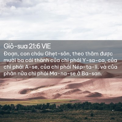 Picture 02 - Giô-sua 21:6 VIE - Đoạn, con cháu Ghẹt-sôn, theo thăm - Bible Verse Picture