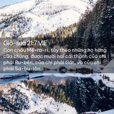 Picture 02 - Giô-sua 21:7 VIE - Con cháu Mê-ra-ri, tùy theo những họ hàng - Bible Verse Picture