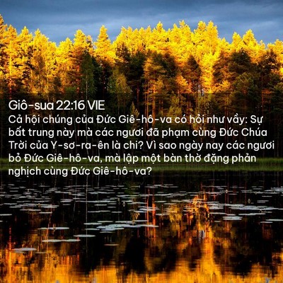 Picture 02 - Giô-sua 22:16 VIE - Cả hội chúng của Đức Giê-hô-va có - Bible Verse Picture