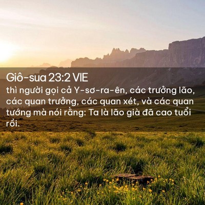 Picture 02 - Giô-sua 23:2 VIE - thì người gọi cả Y-sơ-ra-ên, các - Bible Verse Picture