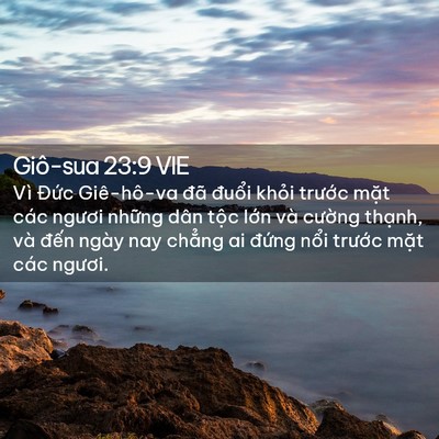 Picture 02 - Giô-sua 23:9 VIE - Vì Đức Giê-hô-va đã đuổi khỏi - Bible Verse Picture