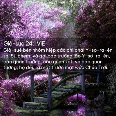 Picture 02 - Giô-sua 24:1 VIE - Giô-suê bèn nhóm hiệp các chi phái - Bible Verse Picture