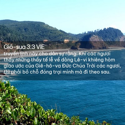 Picture 02 - Giô-sua 3:3 VIE - truyền lịnh này cho dân sự rằng: Khi - Bible Verse Picture