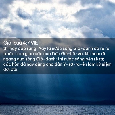 Picture 02 - Giô-sua 4:7 VIE - thì hãy đáp rằng: Aáy là nước sông - Bible Verse Picture