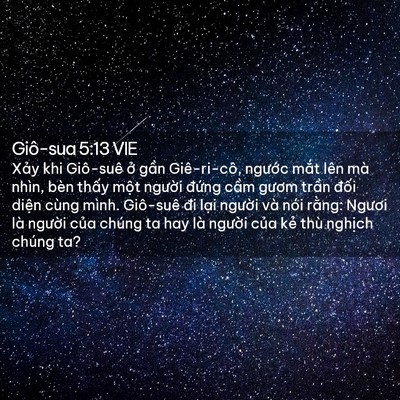 Picture 02 - Giô-sua 5:13 VIE - Xảy khi Giô-suê ở gần Giê-ri-cô, - Bible Verse Picture