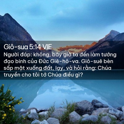 Picture 02 - Giô-sua 5:14 VIE - Người đáp: không, bây giờ ta đến làm - Bible Verse Picture