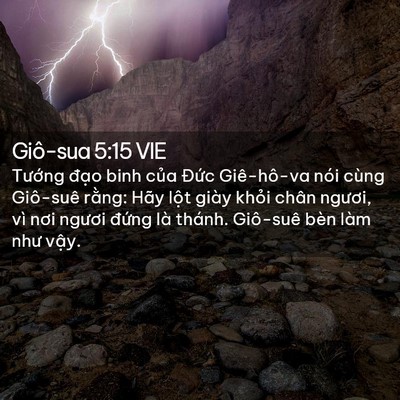Picture 02 - Giô-sua 5:15 VIE - Tướng đạo binh của Đức Giê-hô-va - Bible Verse Picture