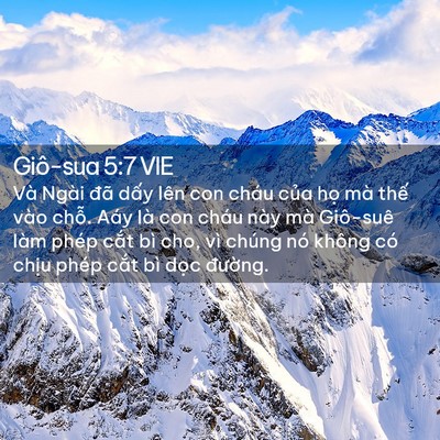 Picture 02 - Giô-sua 5:7 VIE - Và Ngài đã dấy lên con cháu của họ - Bible Verse Picture