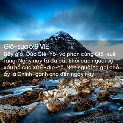 Picture 02 - Giô-sua 5:9 VIE - Bấy giờ, Đức Giê-hô-va phán cùng - Bible Verse Picture