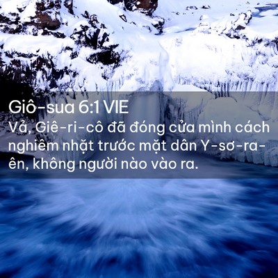 Picture 02 - Giô-sua 6:1 VIE - Vả, Giê-ri-cô đã đóng cửa mình cách - Bible Verse Picture
