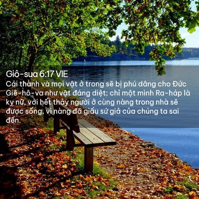 Picture 02 - Giô-sua 6:17 VIE - Cái thành và mọi vật ở trong sẽ bị - Bible Verse Picture