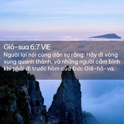 Picture 02 - Giô-sua 6:7 VIE - Người lại nói cùng dân sự rằng: Hãy - Bible Verse Picture
