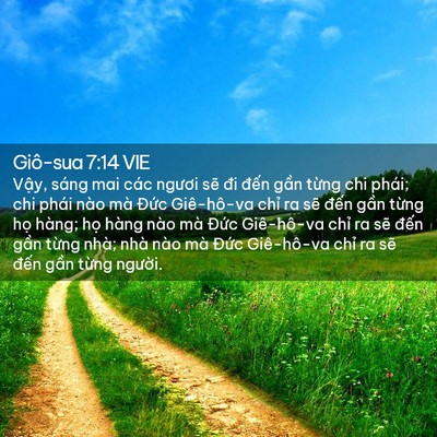 Picture 02 - Giô-sua 7:14 VIE - Vậy, sáng mai các ngươi sẽ đi đến - Bible Verse Picture