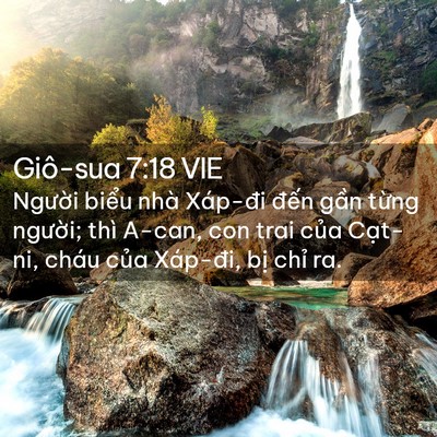 Picture 02 - Giô-sua 7:18 VIE - Người biểu nhà Xáp-đi đến gần từng - Bible Verse Picture