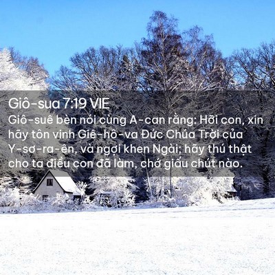 Picture 02 - Giô-sua 7:19 VIE - Giô-suê bèn nói cùng A-can rằng: Hỡi - Bible Verse Picture