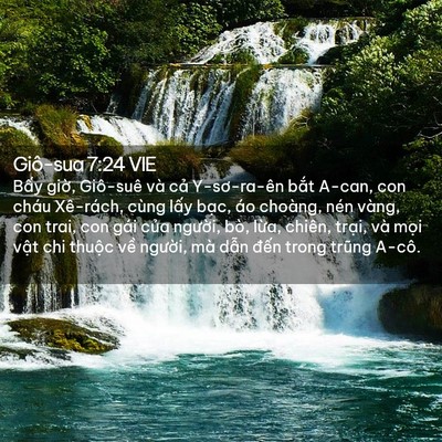 Picture 02 - Giô-sua 7:24 VIE - Bấy giờ, Giô-suê và cả Y-sơ-ra-ên - Bible Verse Picture