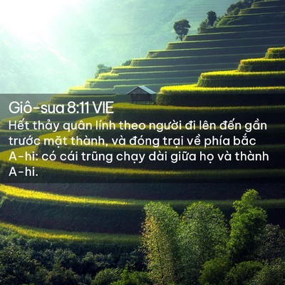 Picture 02 - Giô-sua 8:11 VIE - Hết thảy quân lính theo người đi lên - Bible Verse Picture