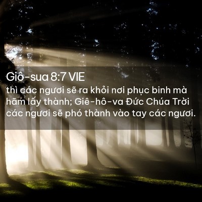 Picture 02 - Giô-sua 8:7 VIE - thì các ngươi sẽ ra khỏi nơi phục binh - Bible Verse Picture