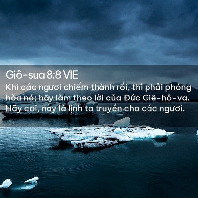Picture 02 - Giô-sua 8:8 VIE - Khi các ngươi chiếm thành rồi, thì - Bible Verse Picture