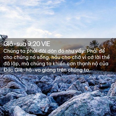 Picture 02 - Giô-sua 9:20 VIE - Chúng ta phải đãi dân đó như vầy: - Bible Verse Picture
