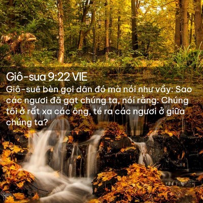 Picture 02 - Giô-sua 9:22 VIE - Giô-suê bèn gọi dân đó mà nói như - Bible Verse Picture
