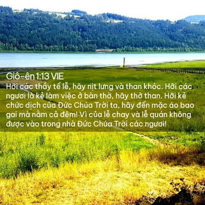 Picture 02 - Giô-ên 1:13 VIE - Hỡi các thầy tế lễ, hãy nịt lưng và - Bible Verse Picture