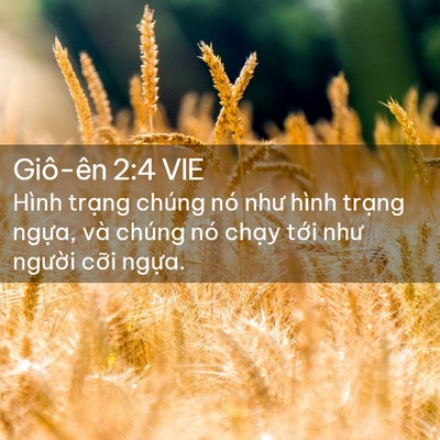Picture 02 - Giô-ên 2:4 VIE - Hình trạng chúng nó như hình trạng - Bible Verse Picture