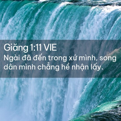 Picture 02 - Giăng 1:11 VIE - Ngài đã đến trong xứ mình, song dân - Bible Verse Picture