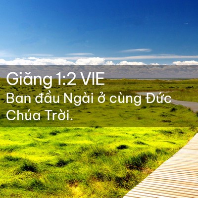 Picture 02 - Giăng 1:2 VIE - Ban đầu Ngài ở cùng Đức Chúa - Bible Verse Picture