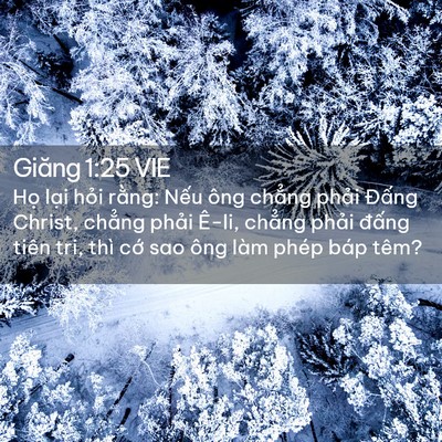 Picture 02 - Giăng 1:25 VIE - Họ lại hỏi rằng: Nếu ông chẳng - Bible Verse Picture