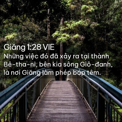 Picture 02 - Giăng 1:28 VIE - Những việc đó đã xảy ra tại thành - Bible Verse Picture