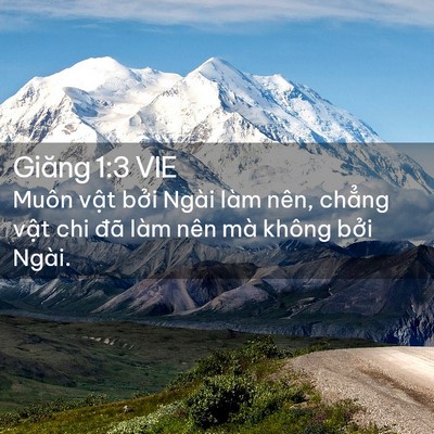 Picture 02 - Giăng 1:3 VIE - Muôn vật bởi Ngài làm nên, chẳng vật - Bible Verse Picture