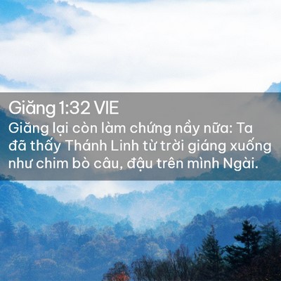 Picture 02 - Giăng 1:32 VIE - Giăng lại còn làm chứng nầy nữa: Ta - Bible Verse Picture