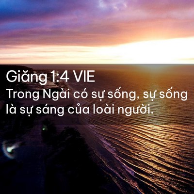 Picture 02 - Giăng 1:4 VIE - Trong Ngài có sự sống, sự sống là sự - Bible Verse Picture