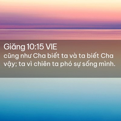Picture 02 - Giăng 10:15 VIE - cũng như Cha biết ta và ta biết Cha vậy; - Bible Verse Picture