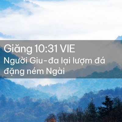 Picture 02 - Giăng 10:31 VIE - Người Giu-đa lại lượm đá đặng ném - Bible Verse Picture