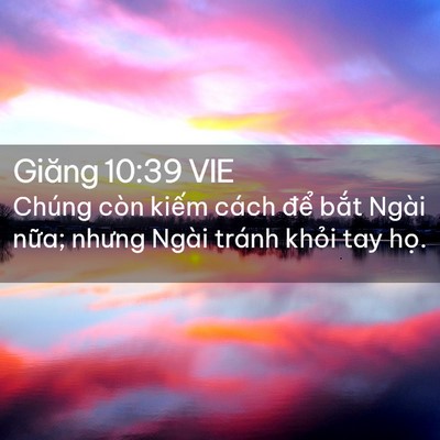Picture 02 - Giăng 10:39 VIE - Chúng còn kiếm cách để bắt Ngài nữa; - Bible Verse Picture