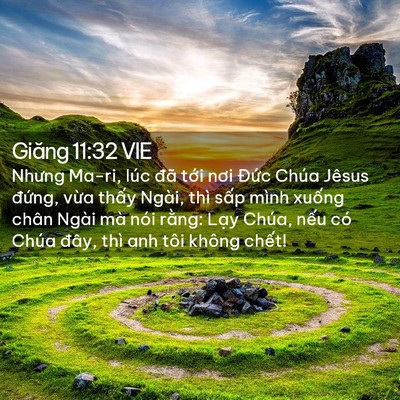 Picture 02 - Giăng 11:32 VIE - Nhưng Ma-ri, lúc đã tới nơi Đức Chúa - Bible Verse Picture