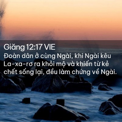 Picture 02 - Giăng 12:17 VIE - Đoàn dân ở cùng Ngài, khi Ngài kêu - Bible Verse Picture